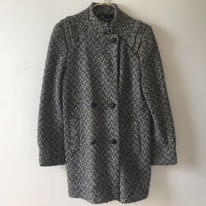 VINTAGE Campari Wool Mid-Length Tweed Coat